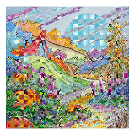 Canvas for bead embroidery "Moonlight night" 11.8"x11.8" / 30.0x30.0 cm