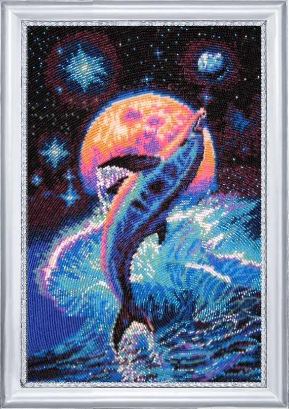 DIY Bead Embroidery Kit "The Flight" 14.2"x9.4" / 36.0x24.0 cm