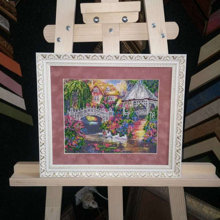 DIY Bead Embroidery Kit "Summer harmony" 9.8"x8.1" / 25.0x20.5 cm
