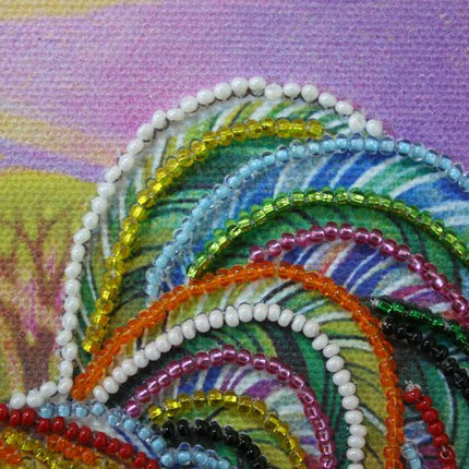DIY Bead Embroidery Kit "Cockerel"  5.9"x5.9" / 15.0x15.0 cm