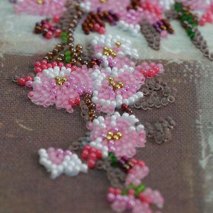 DIY Bead Embroidery Kit "Stick of sakura"
