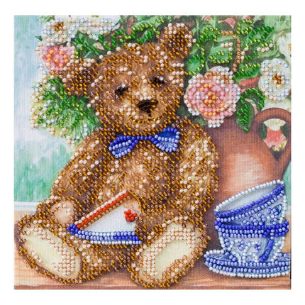 DIY Bead Embroidery Kit "Candy bear"  5.9"x5.9" / 15.0x15.0 cm