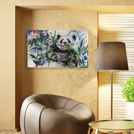 DIY Bead Embroidery Kit "Bamboo bear" 13.8"x8.7" / 35.0x22.0 cm
