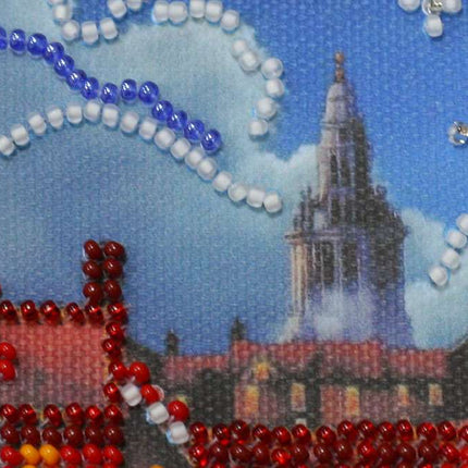 DIY Bead Embroidery Kit "Romantic trip"  5.9"x5.9" / 15.0x15.0 cm