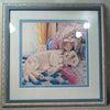 Canvas for bead embroidery "In a tender embrace" 7.9"x7.9" / 20.0x20.0 cm