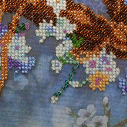 DIY Bead Embroidery Kit "Blossom" 14.2"x10.6" / 36.0x27.0 cm