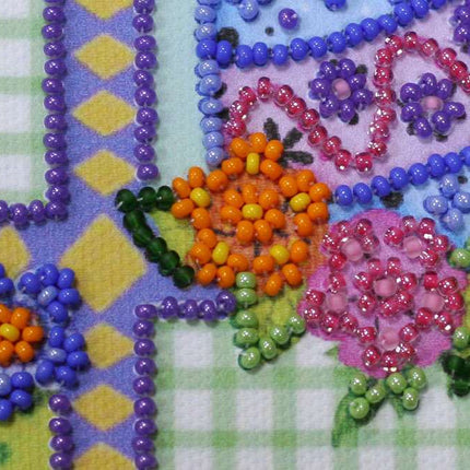 DIY Bead Embroidery Kit "Easter patterns"  5.9"x5.9" / 15.0x15.0 cm