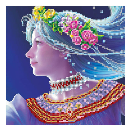 Canvas for bead embroidery "Diva" 7.9"x7.9" / 20.0x20.0 cm