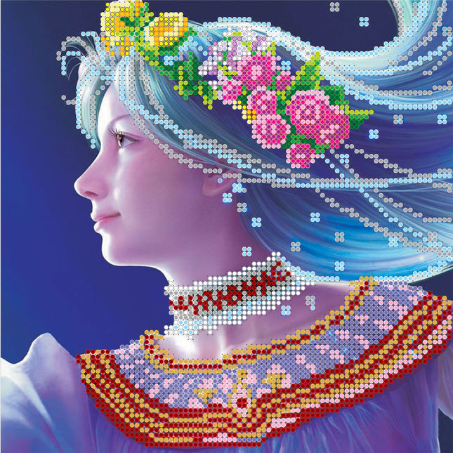 Canvas for bead embroidery "Diva" 7.9"x7.9" / 20.0x20.0 cm