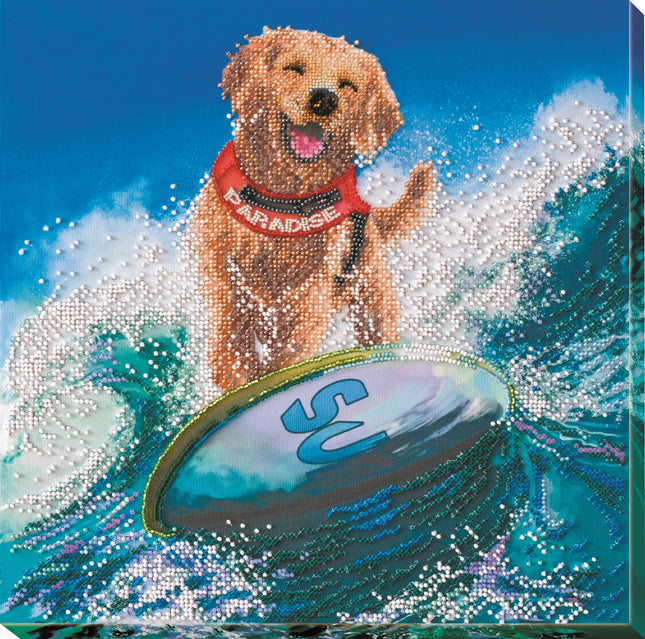 DIY Bead Embroidery Kit "A sea of joy" 11.8"x12.6" / 30.0x32.0 cm