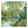 Canvas for bead embroidery "Birches" 7.9"x7.9" / 20.0x20.0 cm