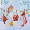 Canvas for bead embroidery "Good New Year spirit" 7.9"x7.9" / 20.0x20.0 cm