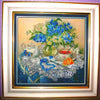 DIY Bead Embroidery Kit "Forget-me-nots" 10.2"x9.8" / 26.0x25.0 cm