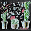 Canvas for bead embroidery "Life is beautiful" 11.8"x11.8" / 30.0x30.0 cm