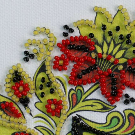 DIY Bead Embroidery Kit "The birds are singing"  5.9"x5.9" / 15.0x15.0 cm