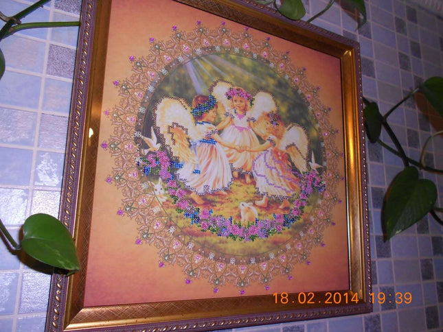 DIY Bead Embroidery Kit "Fairy-tale" 12.6"x12.6" / 32.0x32.0 cm