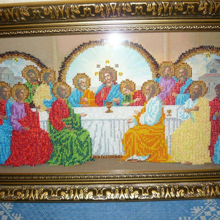 DIY Bead Embroidery Kit "The last supper" 15.0"x7.9" / 38.0x20.0 cm