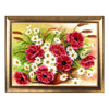 DIY Bead Embroidery Kit "Basket with Poppies" 9.8"x13.8" / 25.0x35.0 cm