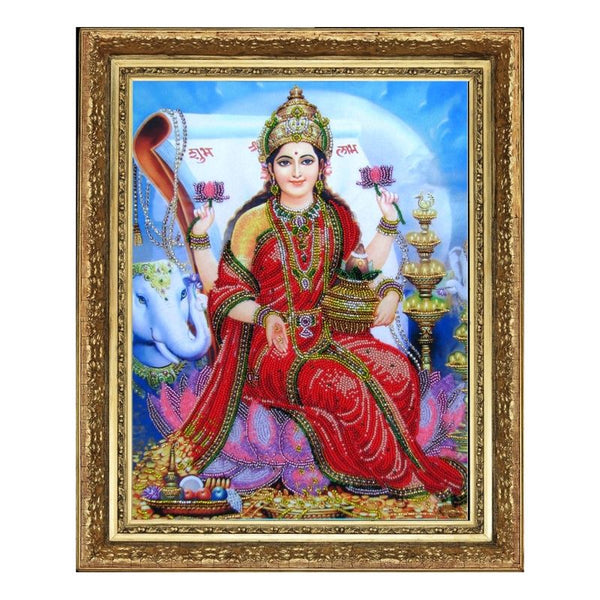 DIY Bead Embroidery Kit "Lakshmi" 13.4"x10.2" / 34.0x26.0 cm