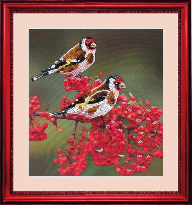 DIY Bead Embroidery Kit "On a Rowan-tree" 9.1"x8.3" / 23.0x21.0 cm