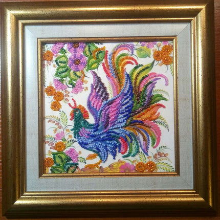 DIY Bead Embroidery Kit "Petricovs painting"  5.9"x5.9" / 15.0x15.0 cm
