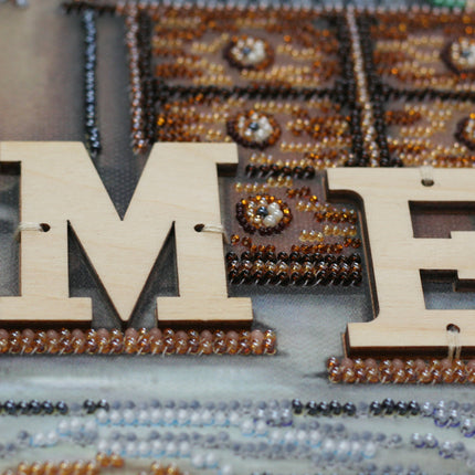 DIY Bead Embroidery Kit "Family  relations" 10.2"x15.4" / 26.0x39.0 cm