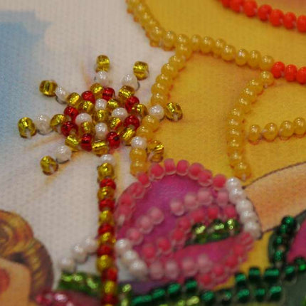 DIY Bead Embroidery Kit "Young magician"  5.9"x5.9" / 15.0x15.0 cm