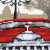 DIY Bead Embroidery Kit "Red and black" 9.1"x9.8" / 23.0x25.0 cm