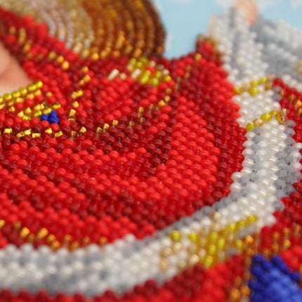 DIY Bead Embroidery Kit "Icon «Protection of the Blessed Virgin»" 7.5"x9.8" / 19.0x25.0 cm