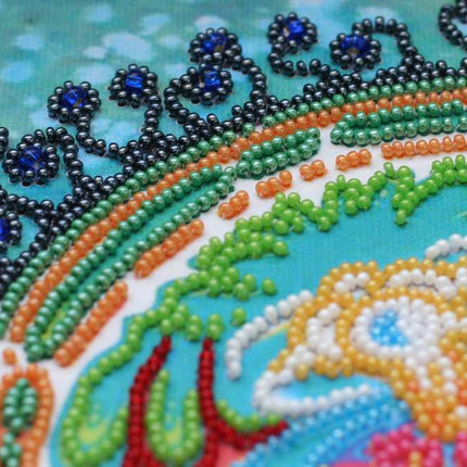 DIY Bead Embroidery Kit "Underwater dance" 6.7"x11.8" / 17.0x30.0 cm