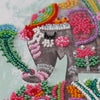 DIY Bead Embroidery Kit "Three elephants for happiness" 10.2"x18.1" / 26.0x46.0 cm