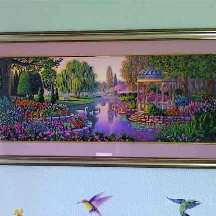 DIY Bead Embroidery Kit "By the pond" 31.5"x11.8" / 80.0x30.0 cm