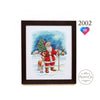 DIY Cross Stitch Kit "Santa Claus with a deer" 10.6x8.5 in / 27.0x21.5 cm