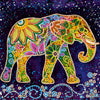 Canvas for bead embroidery "Indian elephant" 7.9"x7.9" / 20.0x20.0 cm