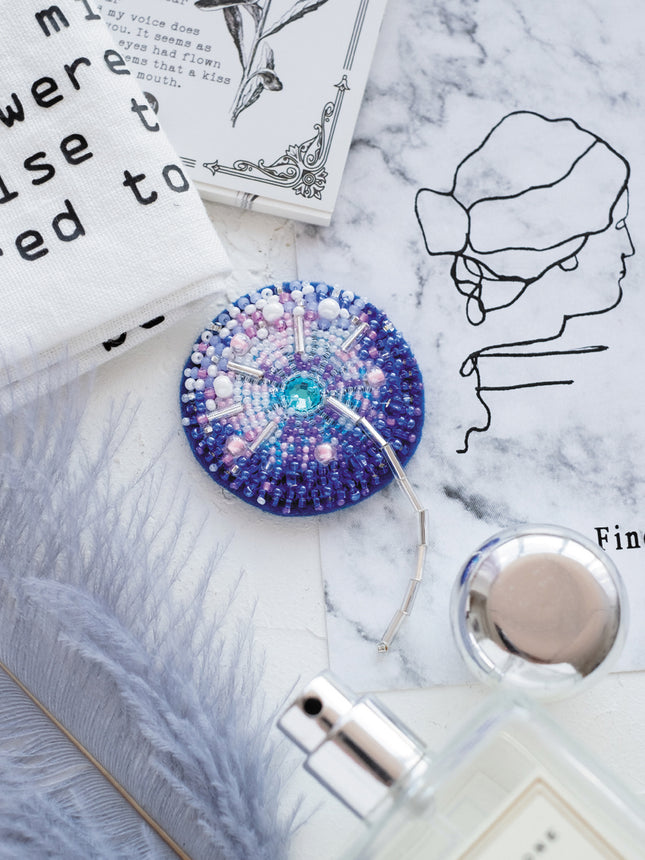 Beadwork kit for creating brooch "Dandelion"