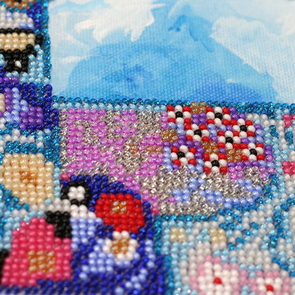 DIY Bead Embroidery Kit "Winter tree of life" 9.1"x18.1" / 23.0x46.0 cm