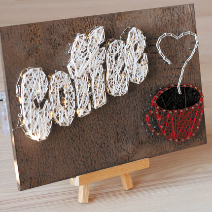 String Art Creative DIY Kit "Coffee" 7.5"x11.4" / 19.0x29.0 cm