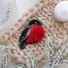 Beadwork kit for creating brooch "Bullfinch"