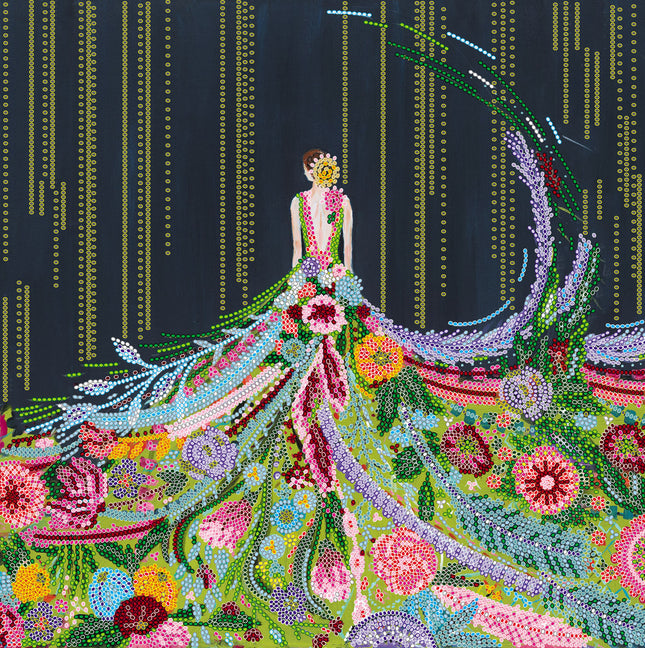 Canvas for bead embroidery "Heiday" 11.8"x11.8" / 30.0x30.0 cm