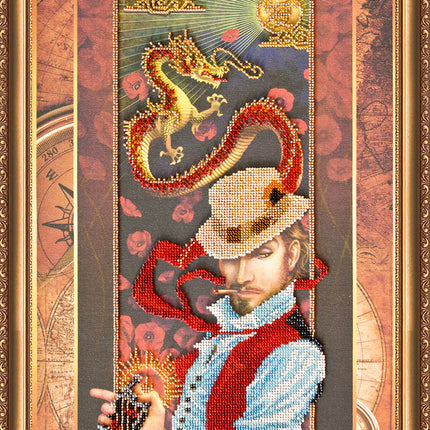 DIY Bead Embroidery Kit "Gambler" 11.8"x18.5" / 30.0x47.0 cm