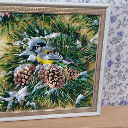 Canvas for bead embroidery "Frosty Morning" 7.9"x7.9" / 20.0x20.0 cm