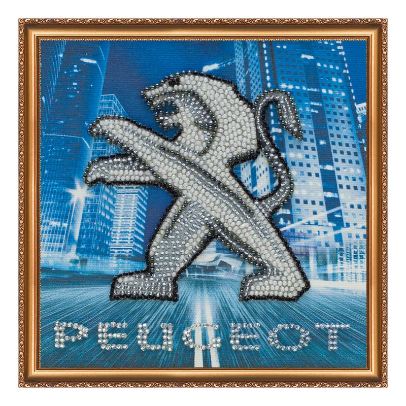 DIY Bead Embroidery Kit "PEUGEOT"  5.9"x5.9" / 15.0x15.0 cm