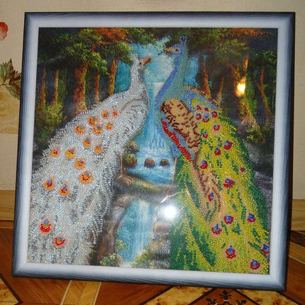 Canvas for bead embroidery "Rivals" 11.8"x11.8" / 30.0x30.0 cm
