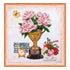 DIY Bead Embroidery Kit "Still lafe with a clock"  5.9"x5.9" / 15.0x15.0 cm