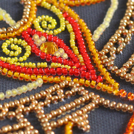 DIY Bead Embroidery Kit "Sunny pattern" 10.2"x13.0" / 26.0x33.0 cm
