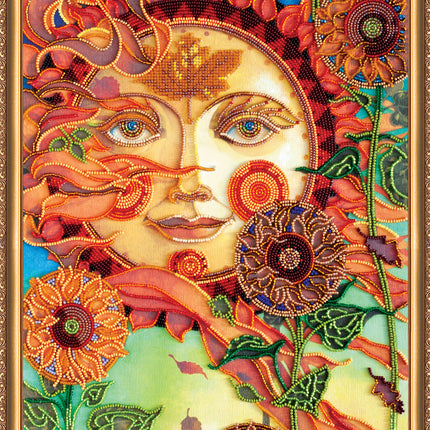 DIY Bead Embroidery Kit "s Sunny Windly" 11.8"x16.1" / 30.0x41.0 cm