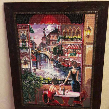 DIY Bead Embroidery Kit "Playmates" 10.6"x14.2" / 27.0x36.0 cm