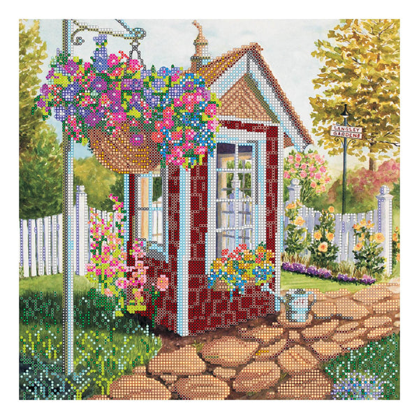 Canvas for bead embroidery "Tiny garden" 11.8"x11.8" / 30.0x30.0 cm