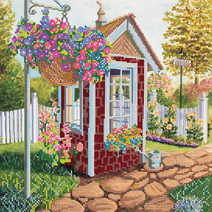 Canvas for bead embroidery "Tiny garden" 11.8"x11.8" / 30.0x30.0 cm