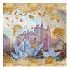 Canvas for bead embroidery "Origami ships" 11.8"x11.8" / 30.0x30.0 cm